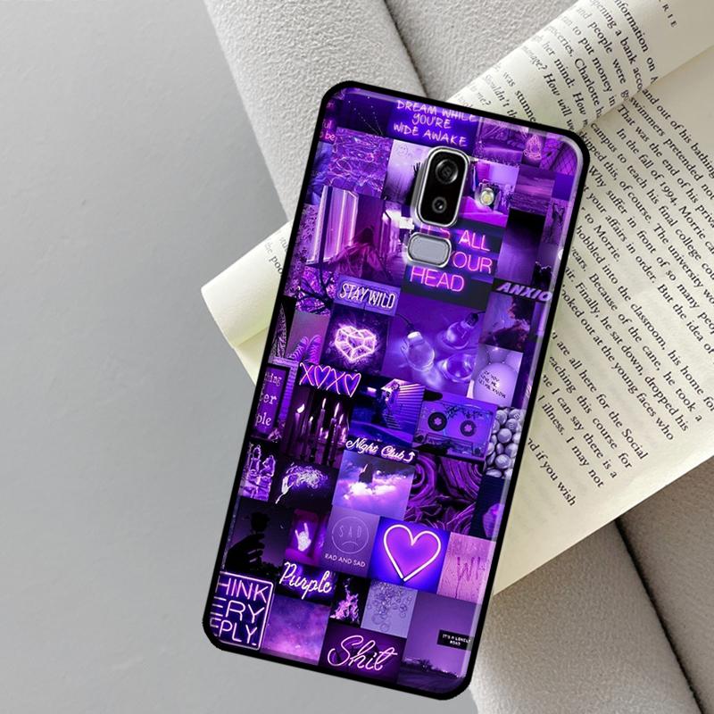 

Purple aesthetic Case For Samsung Galaxy J3 J5 J7 2017 J1 A3 A5 2016 A6 A8 A7 A9 J8 2018 J6 J4 Plus Cover A3 2016 - A310