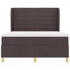 Box Spring Bed with Mattress Dark Brown 200 X 140 Cm Fabric