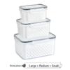 Large Capacity Double-Layer Transparent Fruit Storage Box with Drain - Food-Grade Plastic