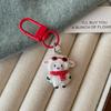 Cute Resin Red Scarf Lamb Keychain The Year Of The Goat Key Ring Bag Pendant Decoration New Year Gift