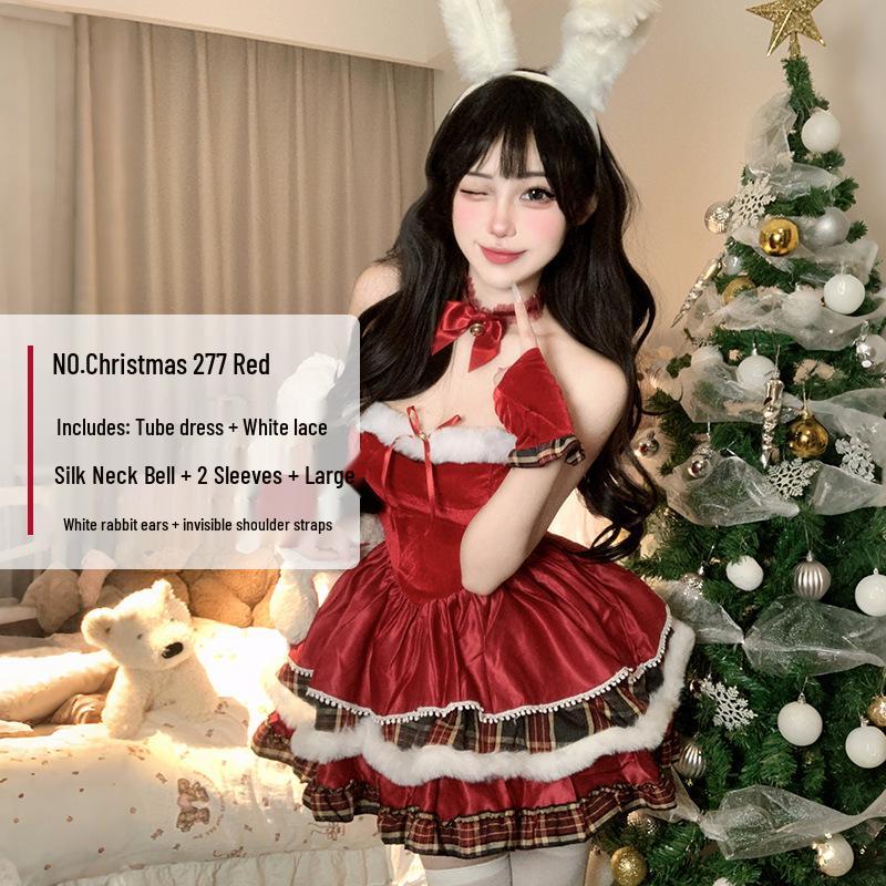 2025 Weihnachten Pailletten Schleife Neckholder Trägerlos Bodycon Mini Kleid