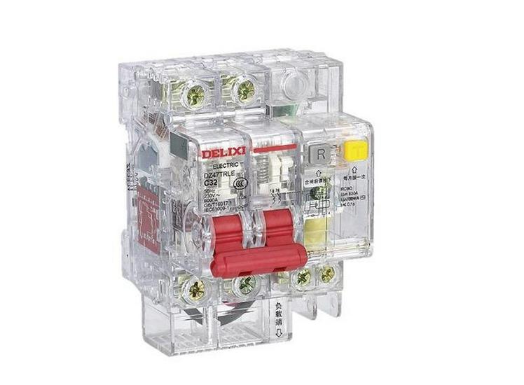 DELIXI Transparent 3P Circuit Breaker with N Pole & Leakage Protection, 20A To 63A
