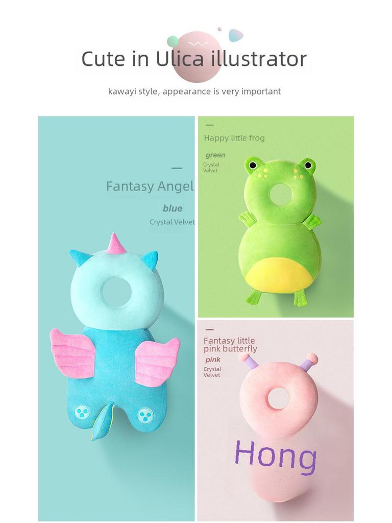 Bebek Düşme Önleyici Baş Koruma Yastığı - Yürümeyi Öğrenen Küçük Çocuklar İçin Nefes Alabilir Kelebek Tasarımı