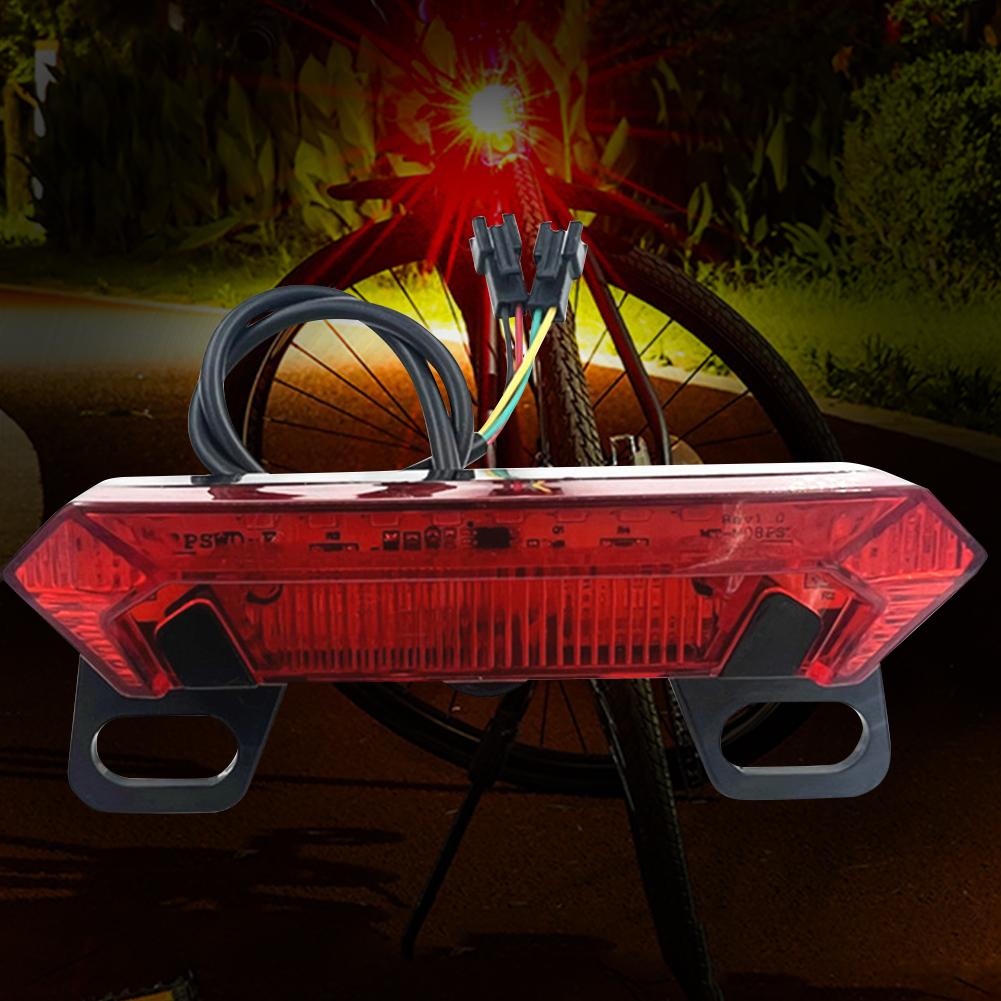 Electric Bicycle Rear Light DC 36-60V Night Cycling Safety Warning Lamp Waterproof Flash Light LED Electric Bike Warning Light