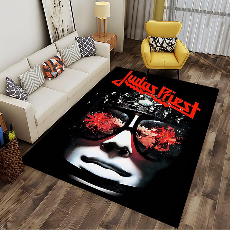 Judas Priest Band Artwork Carpet suitable as a non-slip mat for the living room or bedroom sofa