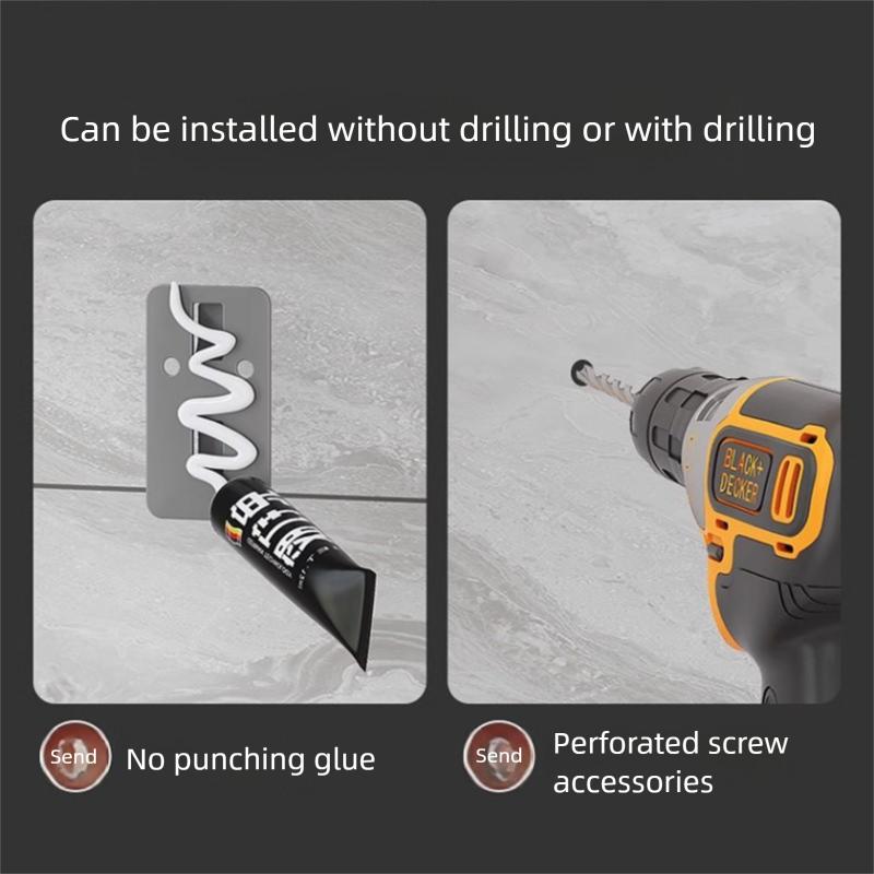 No-Drill Multifunctional Wall-Mounted Spice Rack Kitchen Storage Organizer Salt Seasoning Jar Vegetable Basket Rack