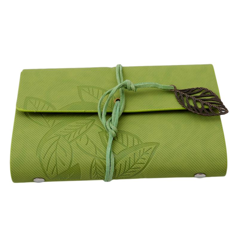Retro Leaf Notebook School Office Stationery Diary Notepad Literature PU Leather Note Book Traveler Journal Planners Gifts