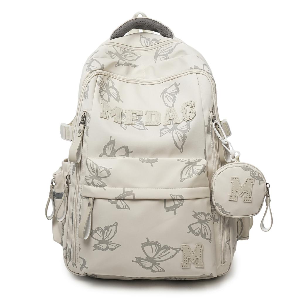 Schoolbag schoolbag simple new high-value student printing large-capacity backpack travel college student backpack