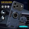 Luxury Magnetic Rotating Invisible Bracket Metal Ring Phone Case For iPhone 17 Pro Max 16 Plus 15 Shockproof Kickstand Cover