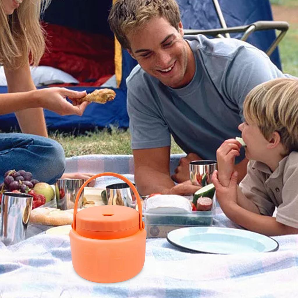 500ML Portable Outdoor Fresh-Keeping Bucket Silicone Sealed Bucket Kettle Silicone Ffresh-Keeping Bag Fresh-Keeping Bucket Ice Bucket Food Storage Box