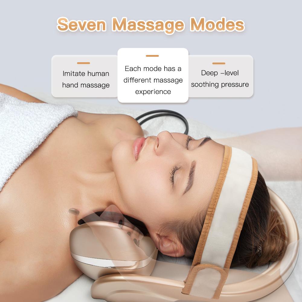 Electric Neck Massager Vibration Masssge Pillow Air Compression Kneading Heat Massager Neck Stretcher Cervical Relieve Pain