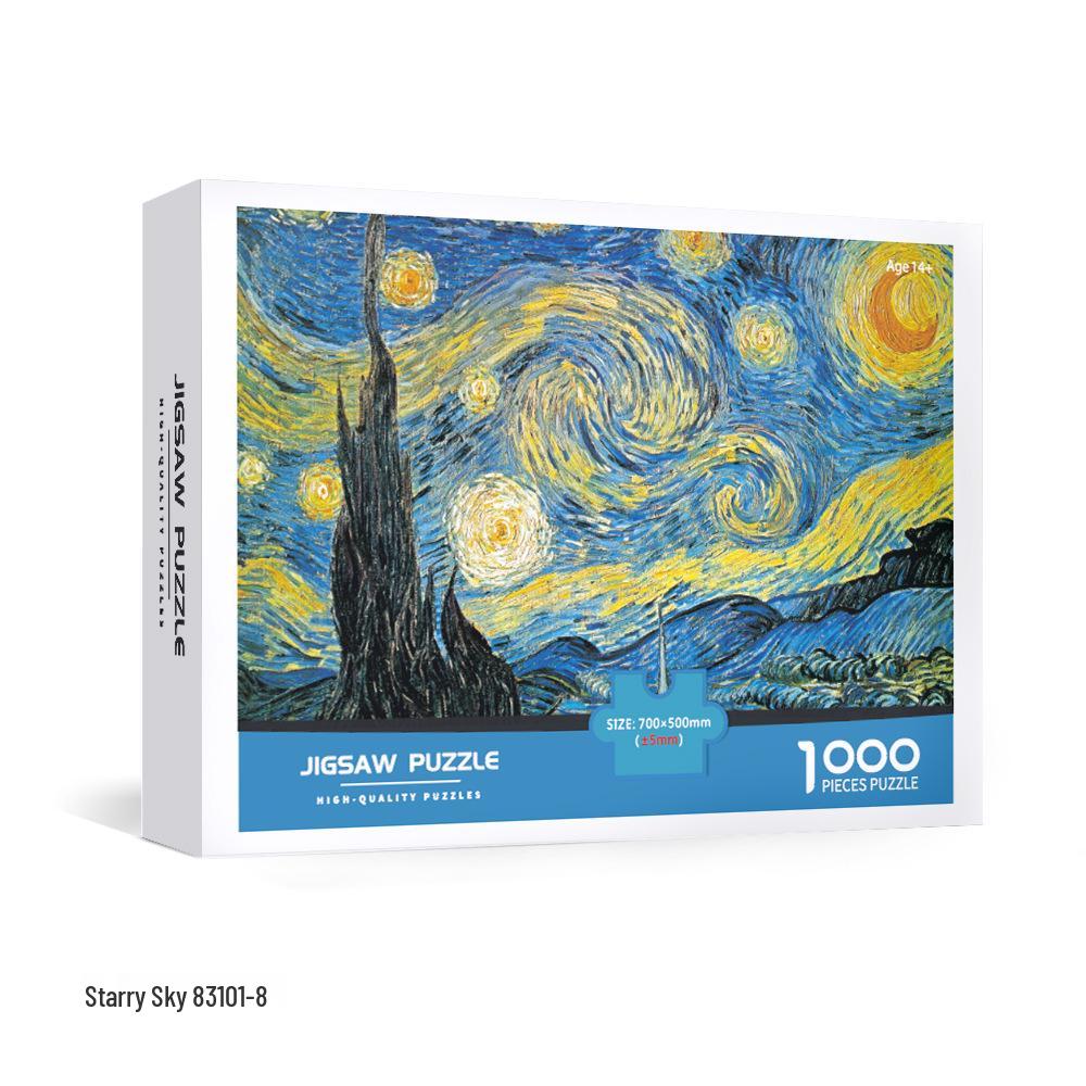 Adult Jigsaw Puzzle - 1000 Pieces, 70x50 CM White Cardboard