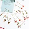 Reindeer Candy Cane Drip Oil Stud Earrings - Festive & Trendy Jewelry