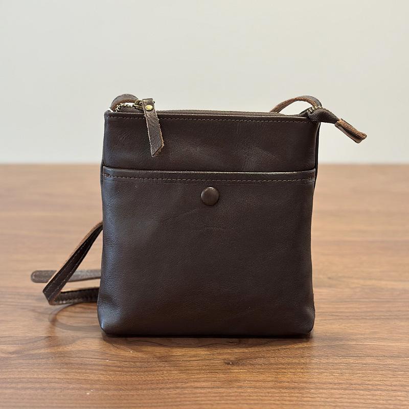 Johnature Small Bag Casual Mini Genuine Leather Phone Bag Versatile Women's Shoulder Crossbody Bags
