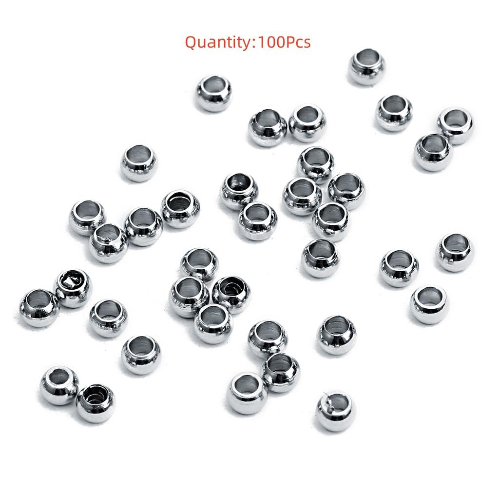 High Quality Stainless Steel Beads Square Round Wheel Shaped Loose Spaced Beads For DIY Charms Bracelet Jewelry Accessories