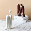 Abstract Stickman Figurine Modern Minimalist Sitting Man Resin Statue Sculpture Home Office Desktop Decoration Ornament