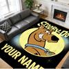 Crystal Velvet Rug Custom Name Text, Soft Non Slip Floor Mat Home DecorScooby-Doo