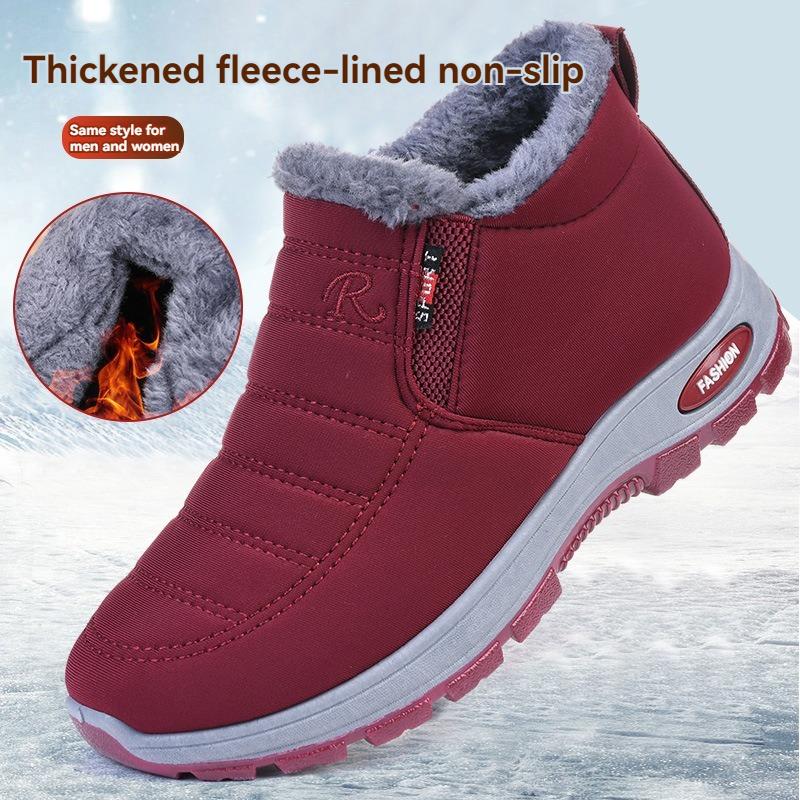Waterproof Winter Boots for Women Plush Snow Boots Women Ankle Boots Warm Black Couple Cotton Couples Platform Shoes
