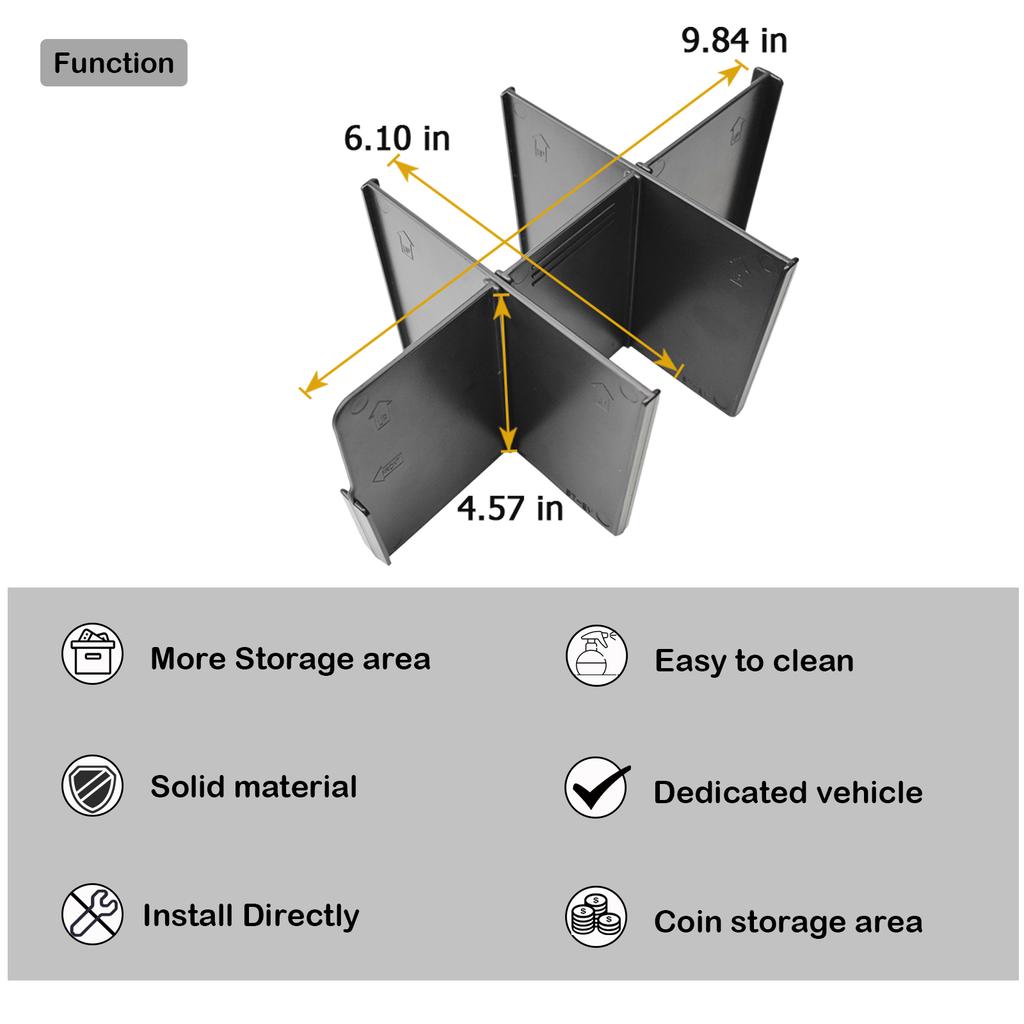 Sixthsmoy Mittkonsolavdelare För Honda Prologue EV Acura ZDX 2025 Armstöd Förvaringsorganisatör Avdelare Interiörtillbehör