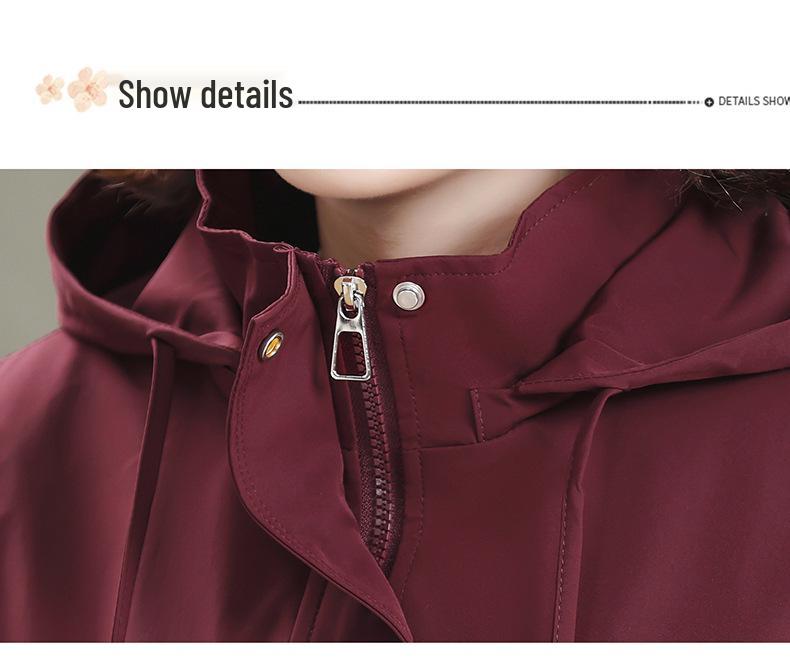 2026 Spring/Autumn Hooded Jacket for Middle-Aged & Elderly Women – Stylish Loose Fit