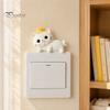 Home Atmosphere Decoration Cute Cat Light Switch Sticker, Adorable Kitten Wall Self?Adhesive Socket Panel Easy Install Patch Cover Decor,