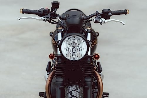 Motone Turn Signal Aluminum Billet Black/Brass M10 General Purpose Bullet Type E Mark Certification 2 Pieces XNM003