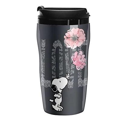 Snoopy Coffee Cup, Insulated Double-Wall Vacuum Insulated Thermos Water Bottle with Lid, Leak-Proof, Direct-Drinking Mug, Perfect for Outdoor Activiti