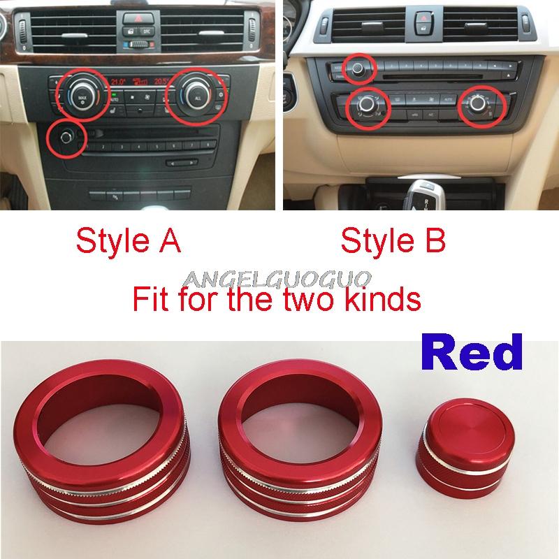 Car Air Conditioning Sound Knob Cover Interior Decoration For BMW 3 Series 2005-2013 E90 E91 E92 E93 ( 3 Or 4 Buttons