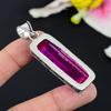 Pink Rubillite Gemstone Handmade 925 Sterling Silver Jewelry Pendant 2.44" KG-98