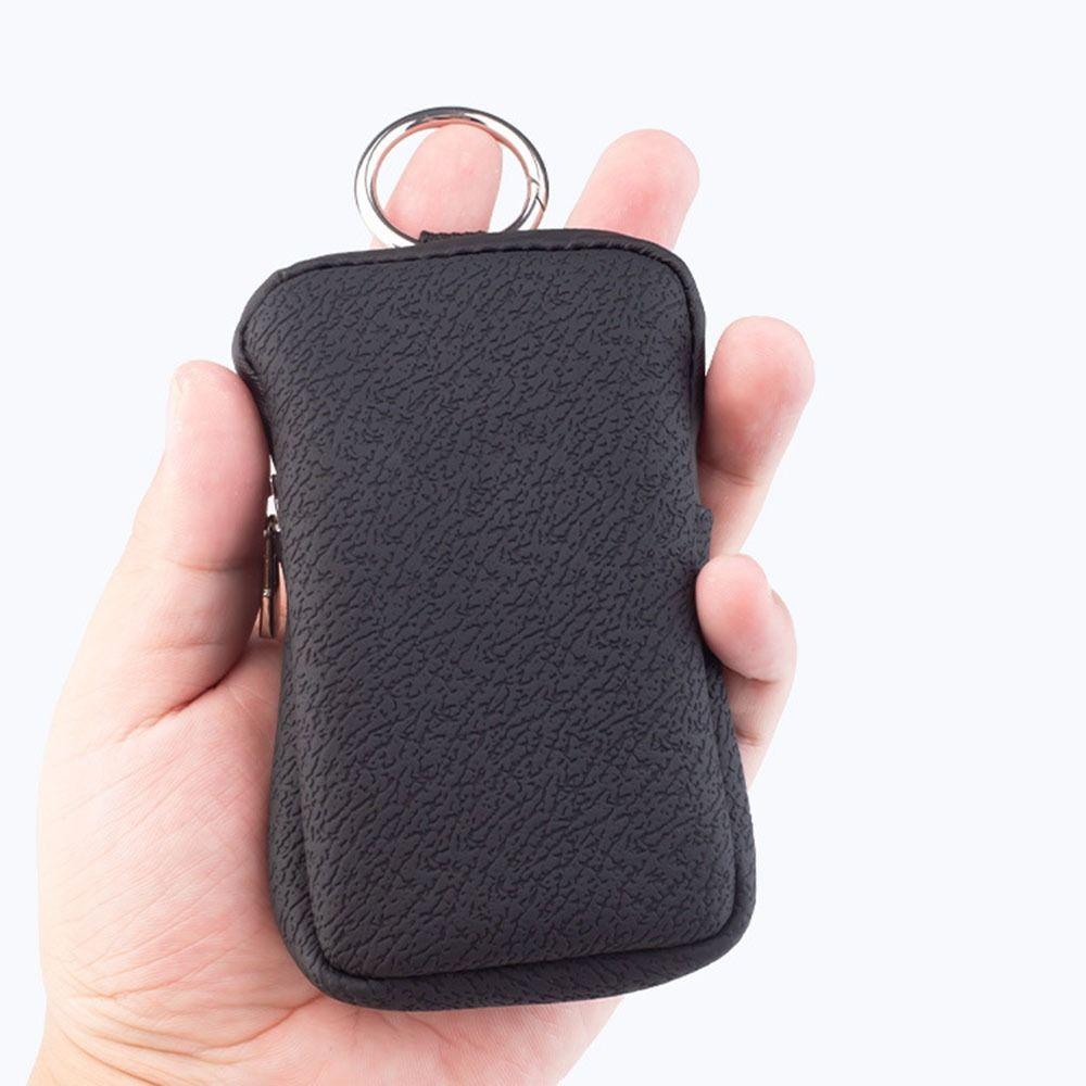 with Ring Buckle PU Leather Coin Purse Waterproof Change Pouch with Keychain Portable Key Bag  Card