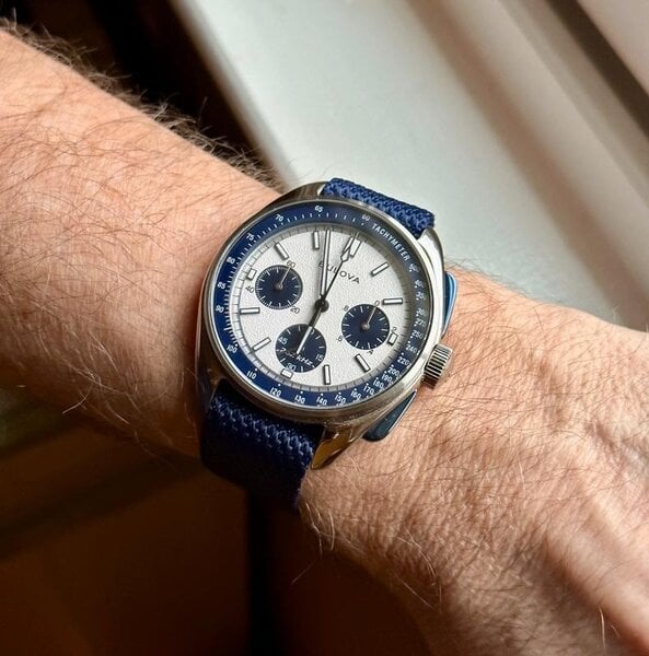 BULOVA Archive Series Lunar Pilot Chronograph SS with Extra Strap Men’s Watch 98K112