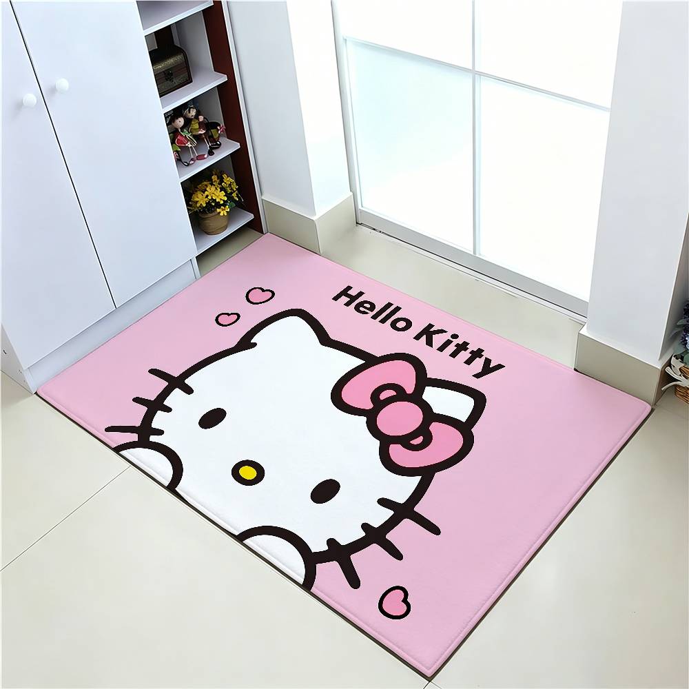 Kawaii H-hello K-kttiy-S Cute Carpet Bathroom Anti-slip Mat Door Mat Home Decoration Mat Entrance Door Mat Scratch-resistant Mat