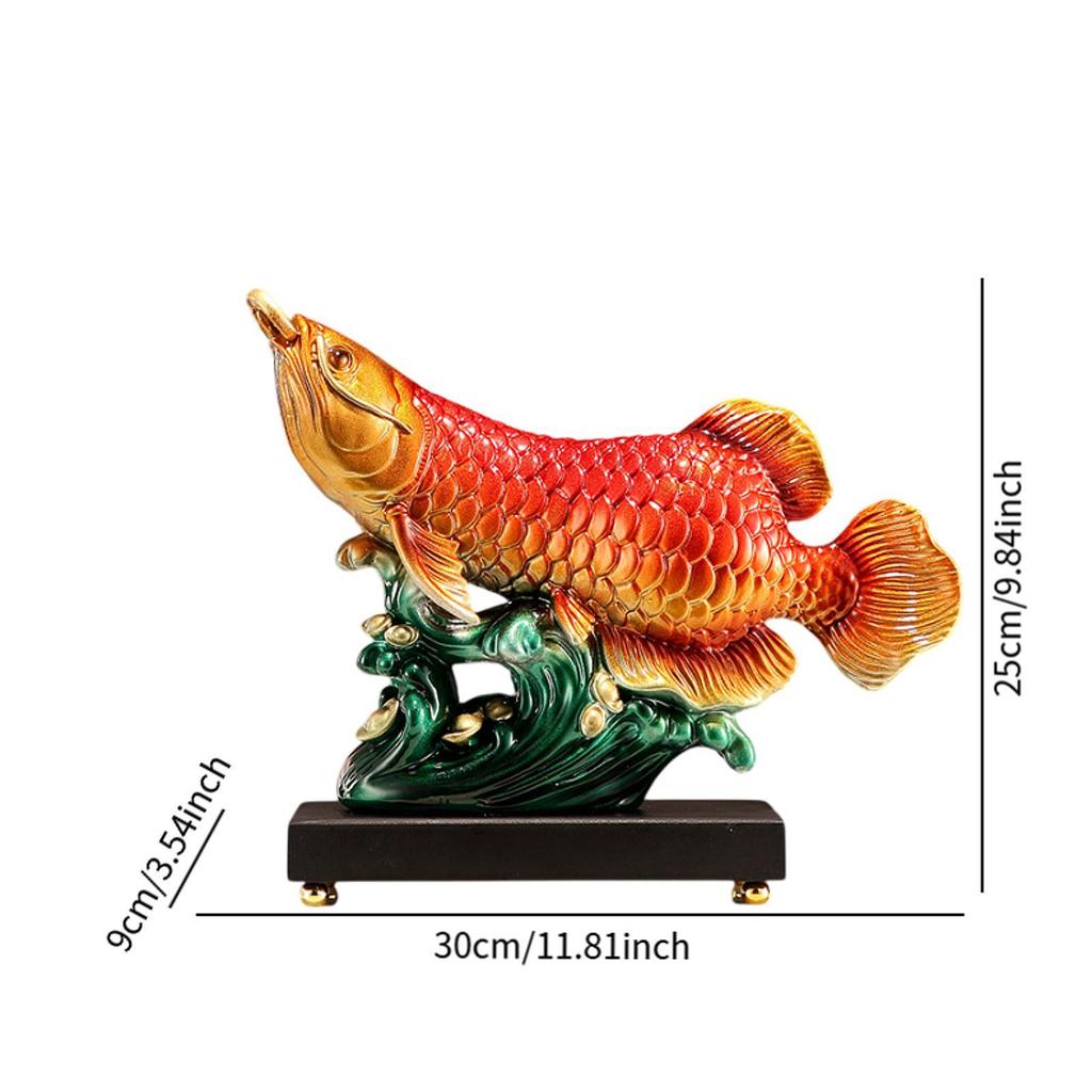 Socha ryby Arowana Socha prosperity Kolekce Dekorativní figurka Stolní ozdoba na stůl Skříňka Dekorace domu