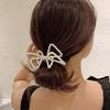 Women's Ribbon Cubic Pearl Hairpin Low Bun Style