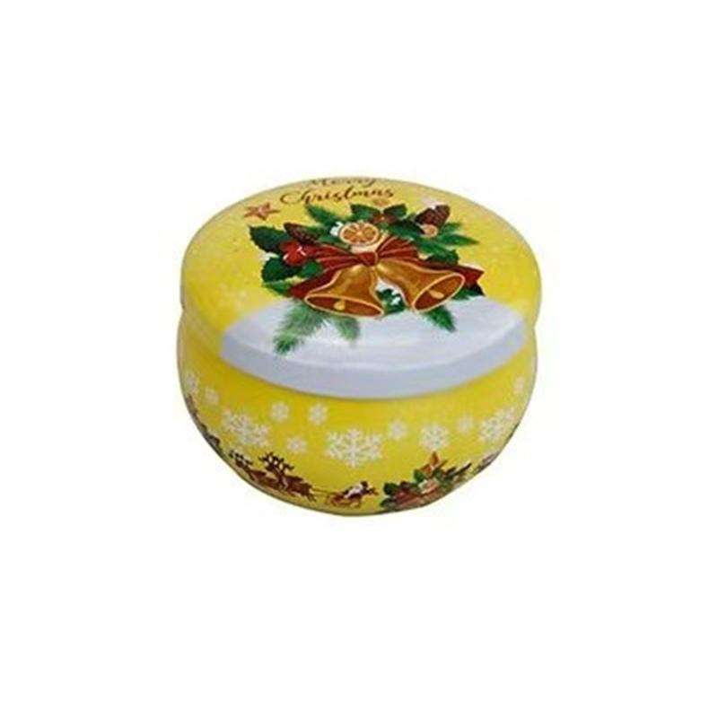 Weihnachts-Runde Eisen-Geschenkboxen Stabile Konstruktion Perfekt für Weihnachtsgeschenke Aufbewahrung von Süßigkeiten Kleinen Geschenken