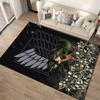 "Attack On Titan Themed Carpet with Survey Corps and Wings Design" Suitable for Use As an Anti-slip for Living Room Bedroom Sofas