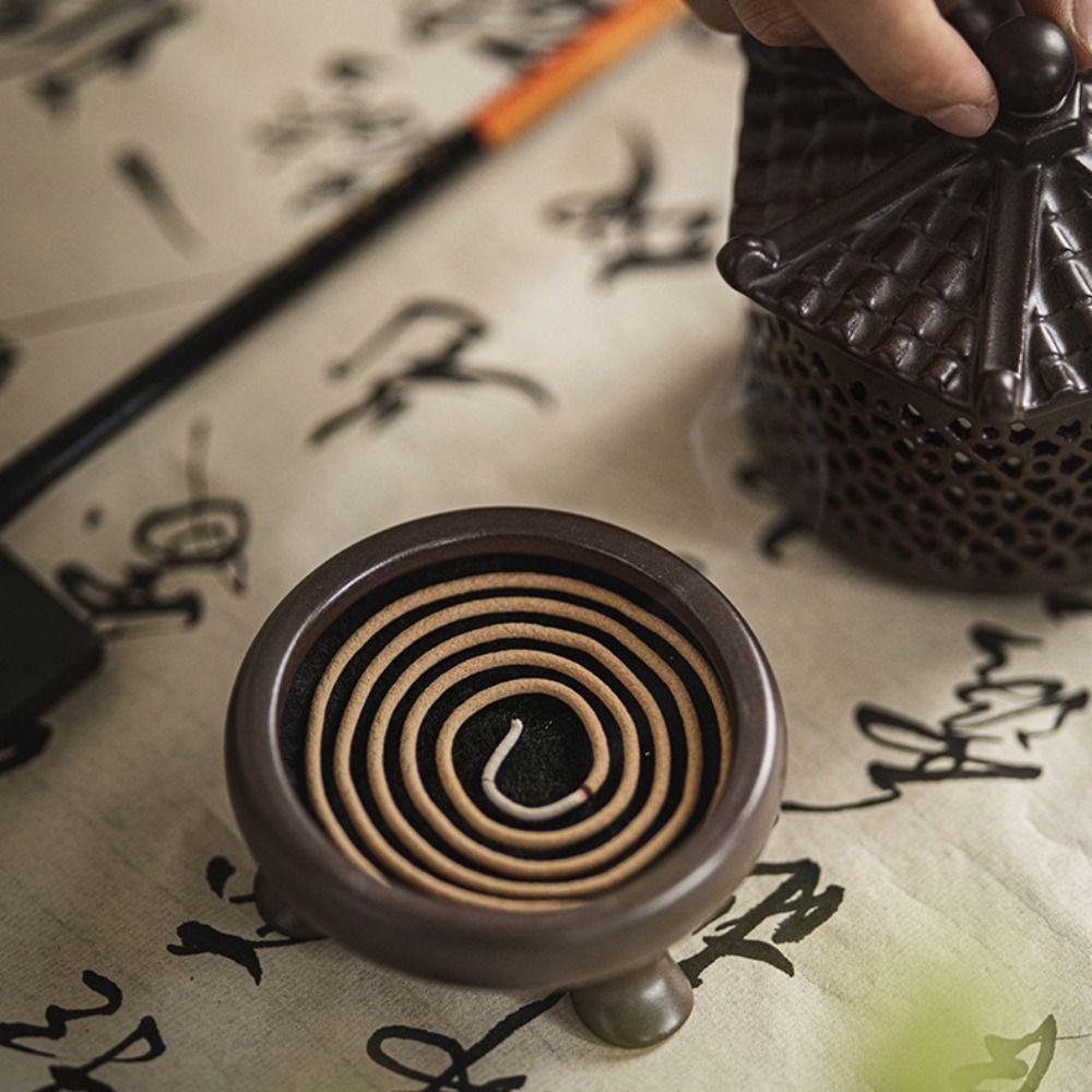 Retro Incense Burner Ceramics Aromatherapy Holder Desktop Ornament Incense Censer  Camping Garden