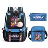 Animation Cartoon Peripheral Printing Trend Lightweight Shoulder Backpack, Primary And Secondary School Student Leisure Schoolbag Three-Piece Set