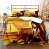Steins; Gate Digital Printed Polyester Bedding Set for Boys and Girls Three Piece Comfortable Soft Couple Gift Bedding Set