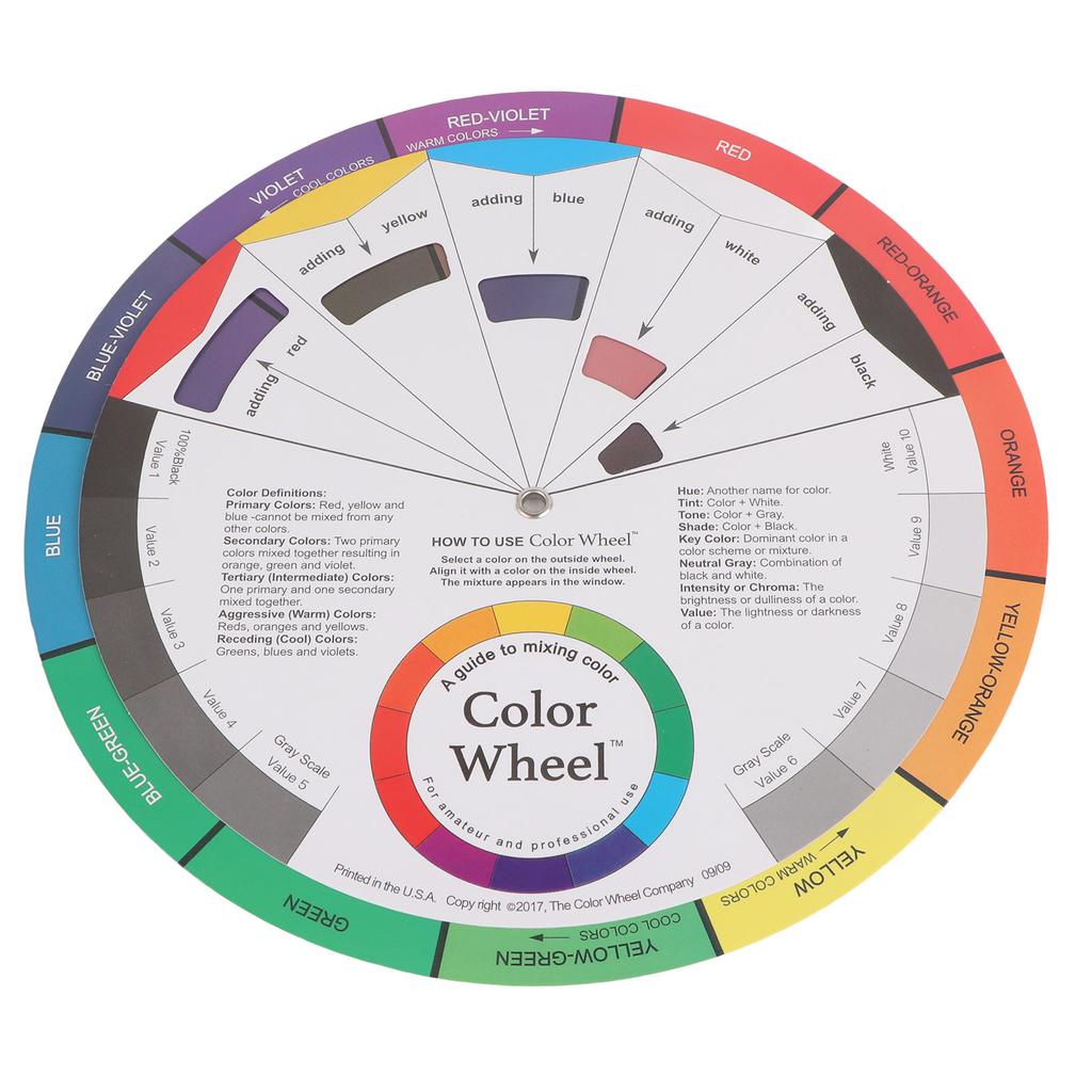 Color Wheel Tattoo Color Matching Identification Combination Color Guide Diameter 23.5cm