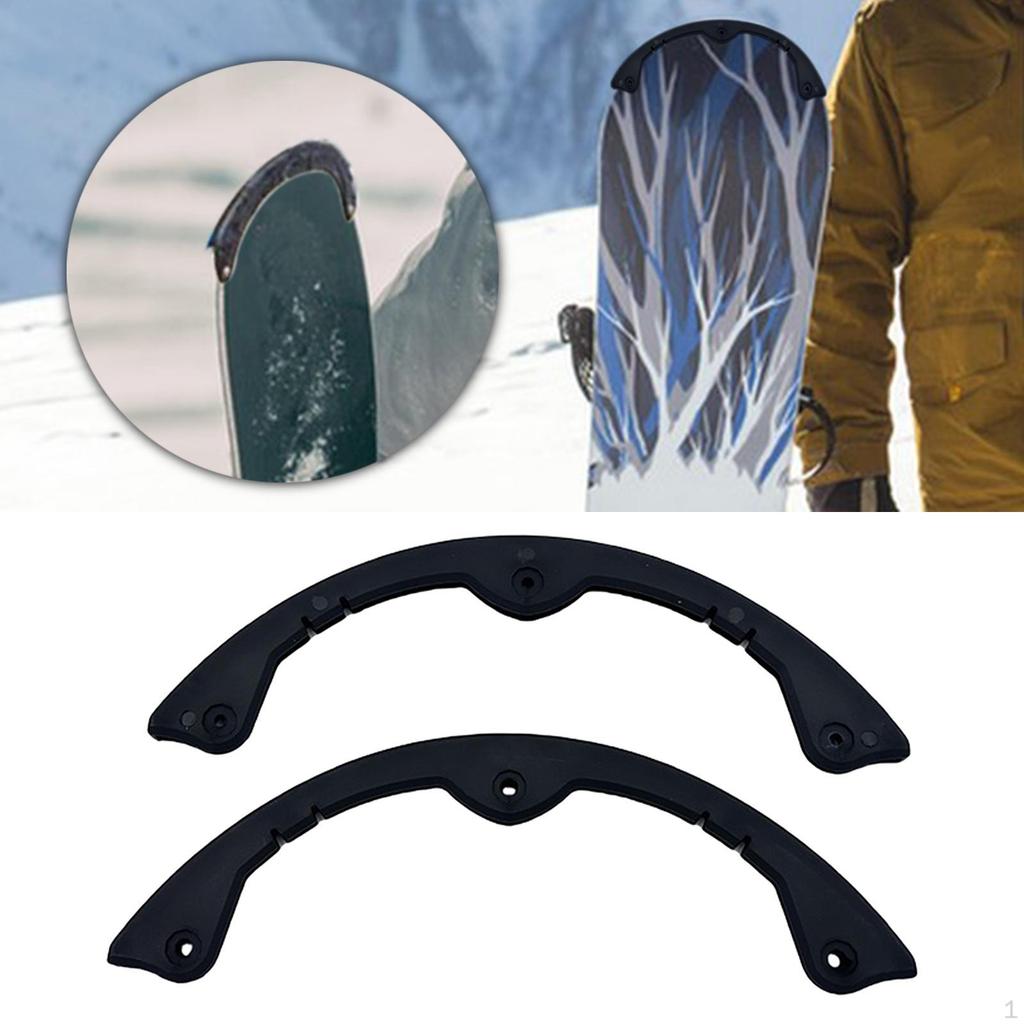 2 kusy Ochranná lišta hrany snowboardu Kryt hrany Odolný proti opotřebení Černý Skateboard Longboard