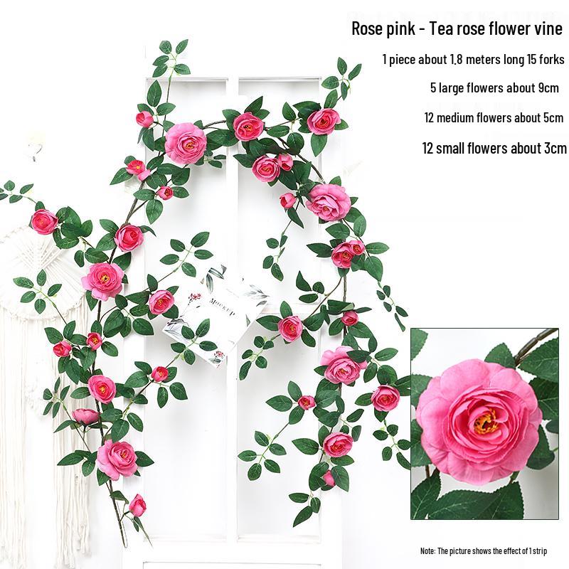 Simulierte Rosenblumenranke zur Wanddekoration & Landschaftsgestaltung