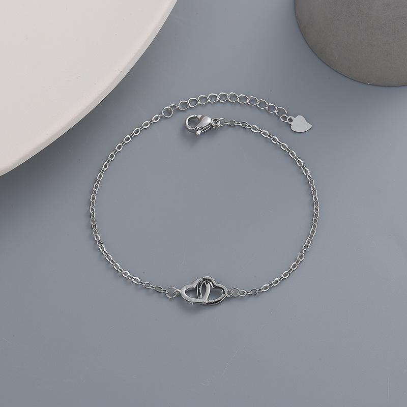 925 Silver Geometric Square Round Bead Bracelet For Women Personality Temperament Simple Hand Jewelry Party
