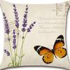 Retro Plant Floral Print Linen Pillow Case Home Living Room Sofa Car Cushion Pillow