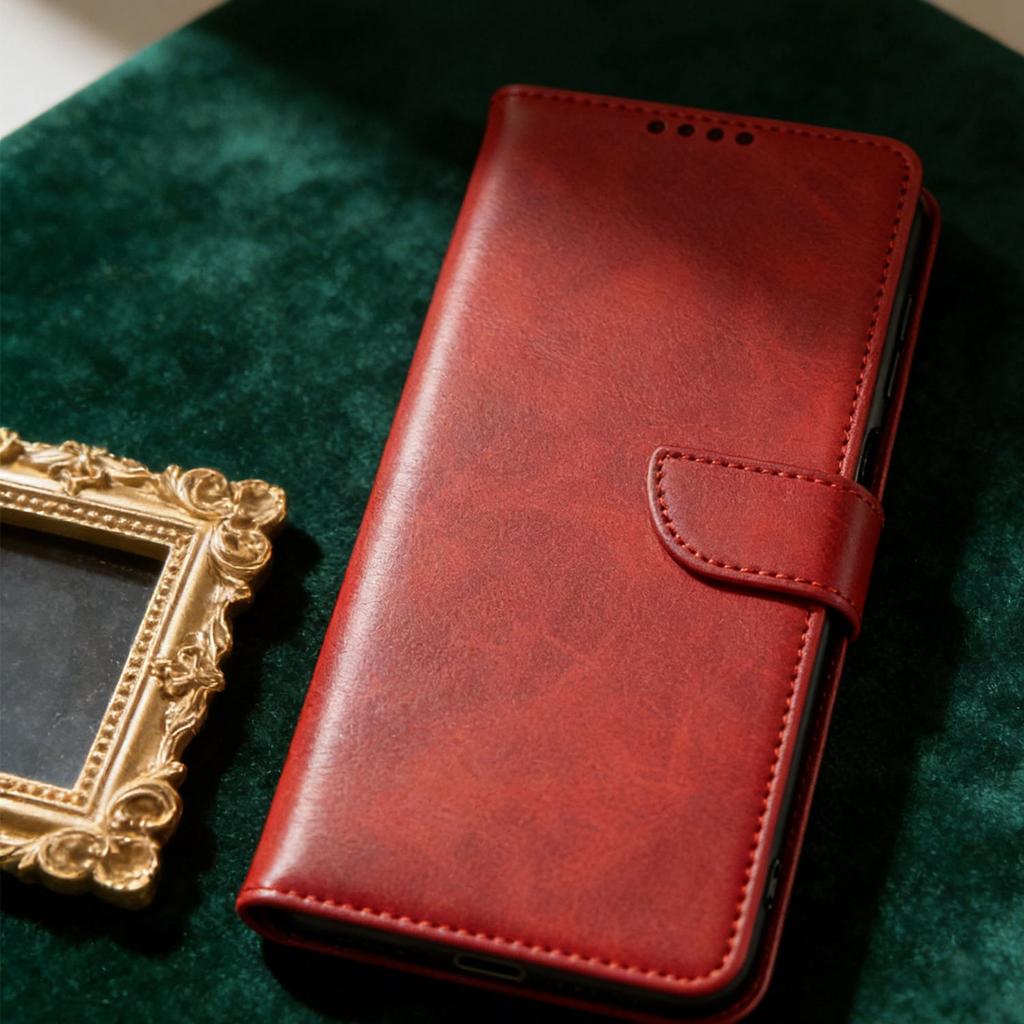 Case Wallet Fit for 5 Smartphone Cover with Card Holder Kickstand Imitation Leather