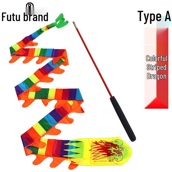 

Dragon Dance Kongzhu: Colorful Ribbon Hand Dance Toy for Children and Seniors, Ideal for Fitness, Kindergarten Activities, and Square Dance.