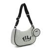 Fila Bolso de Hombro Casual de Tela con Forma de Media Luna para Mujer Marrón Oscuro F13W338172F-BK