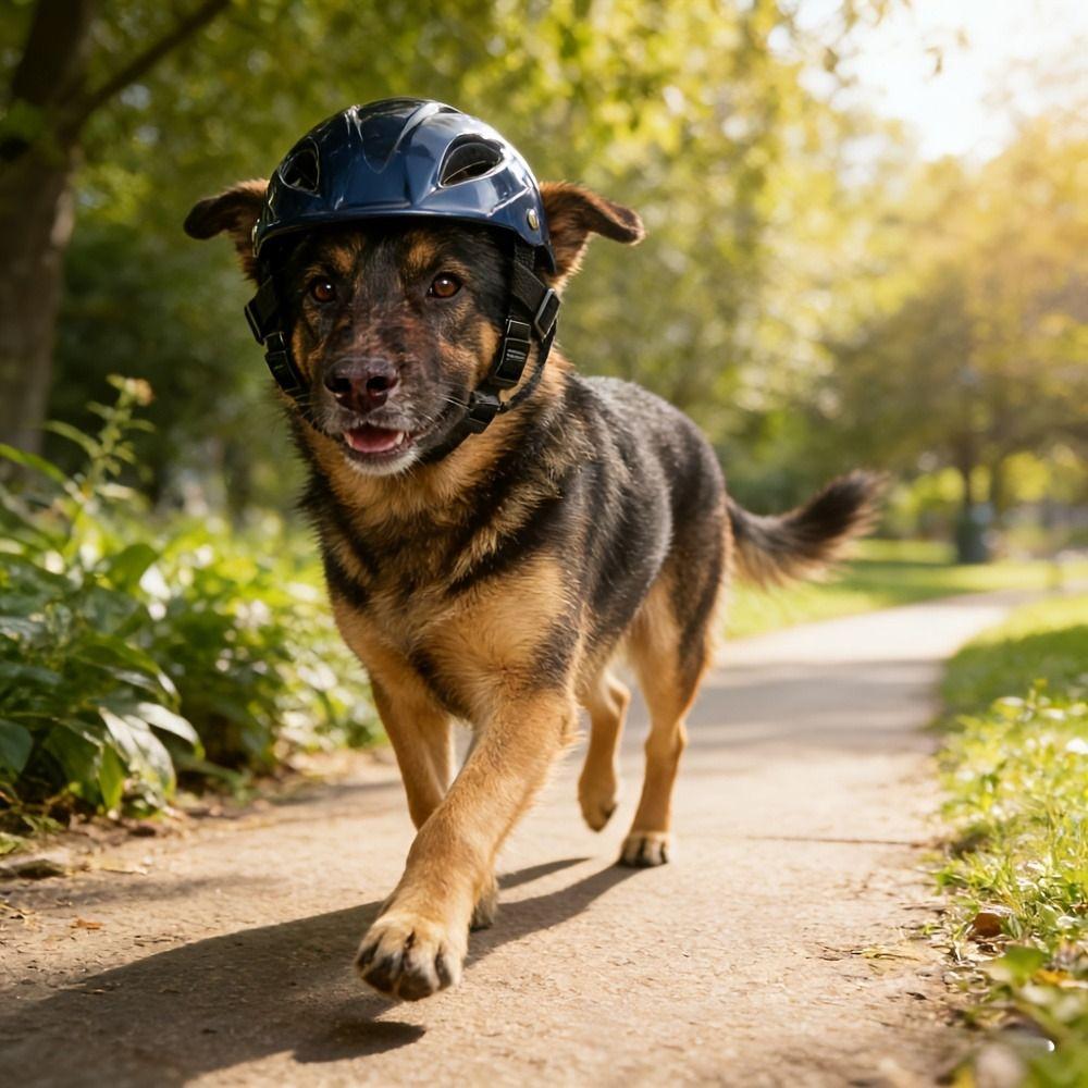 Adjustable Dog Helmet Comfortable Fit Cat Locomotive Helmet Fashion Dog Riding Helmet Traveling