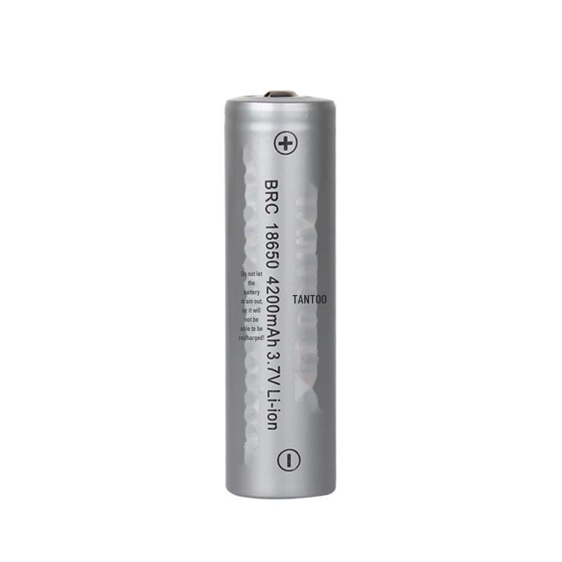 4200mAh 18650 Rechargeable Lithium Battery Flashlight Power Bank with Memoryless High Capacity Built-in Battery.