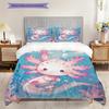 Salamander Pattern Bedding Quilt Set Quilt Cover Pillowcase Home Decoration Birthday Gift (1 * duvet cover + 2 * pillowcase, without core)